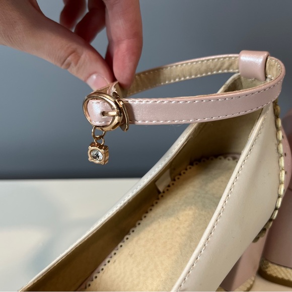 Pink and Ivory Vintage Style Chunky Heels - Never Worn - Size 39 - Picture 4 of 6